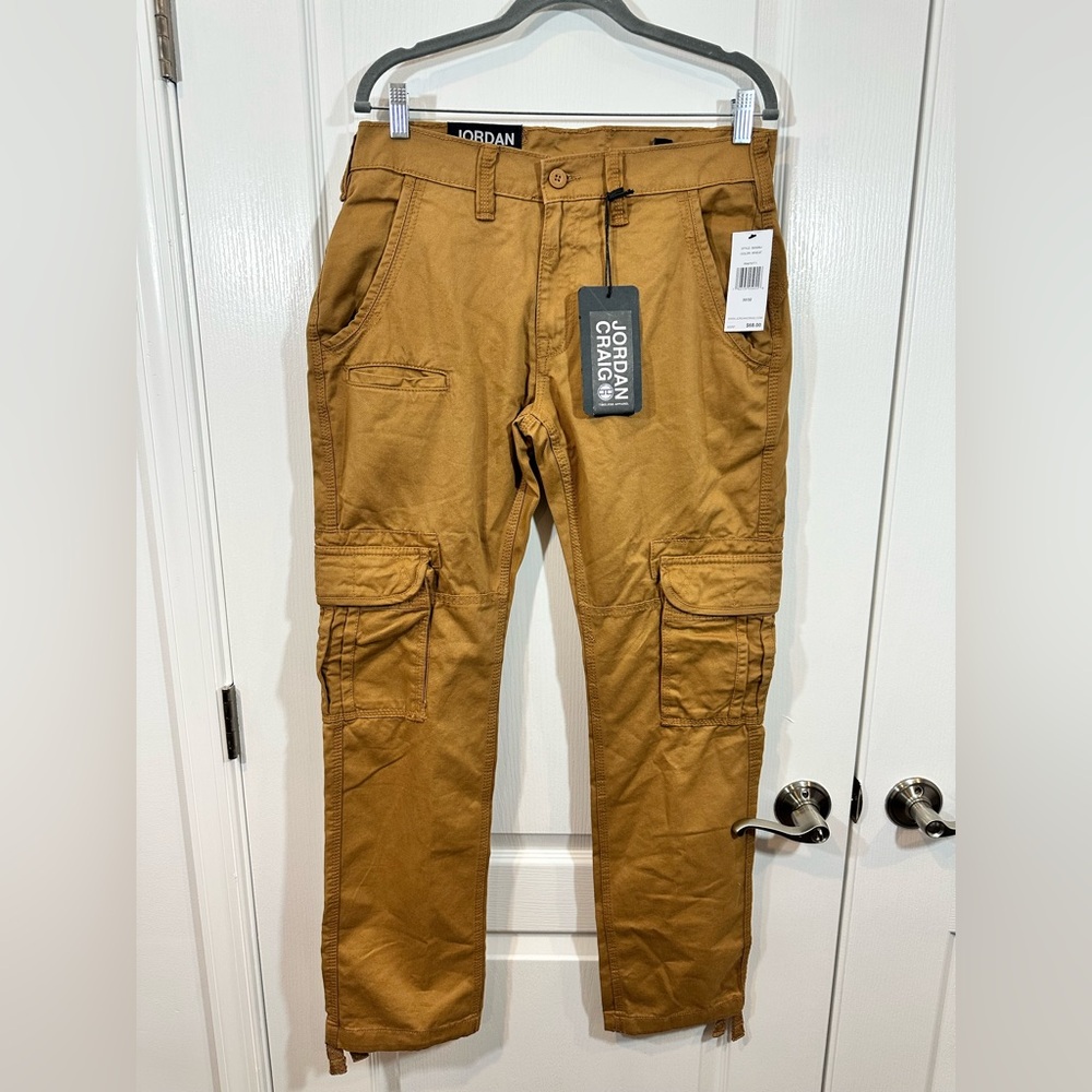 Jordan Craig Men’s Cargo Pants with Utility Design Size: 30/32, Tan Wheat Color